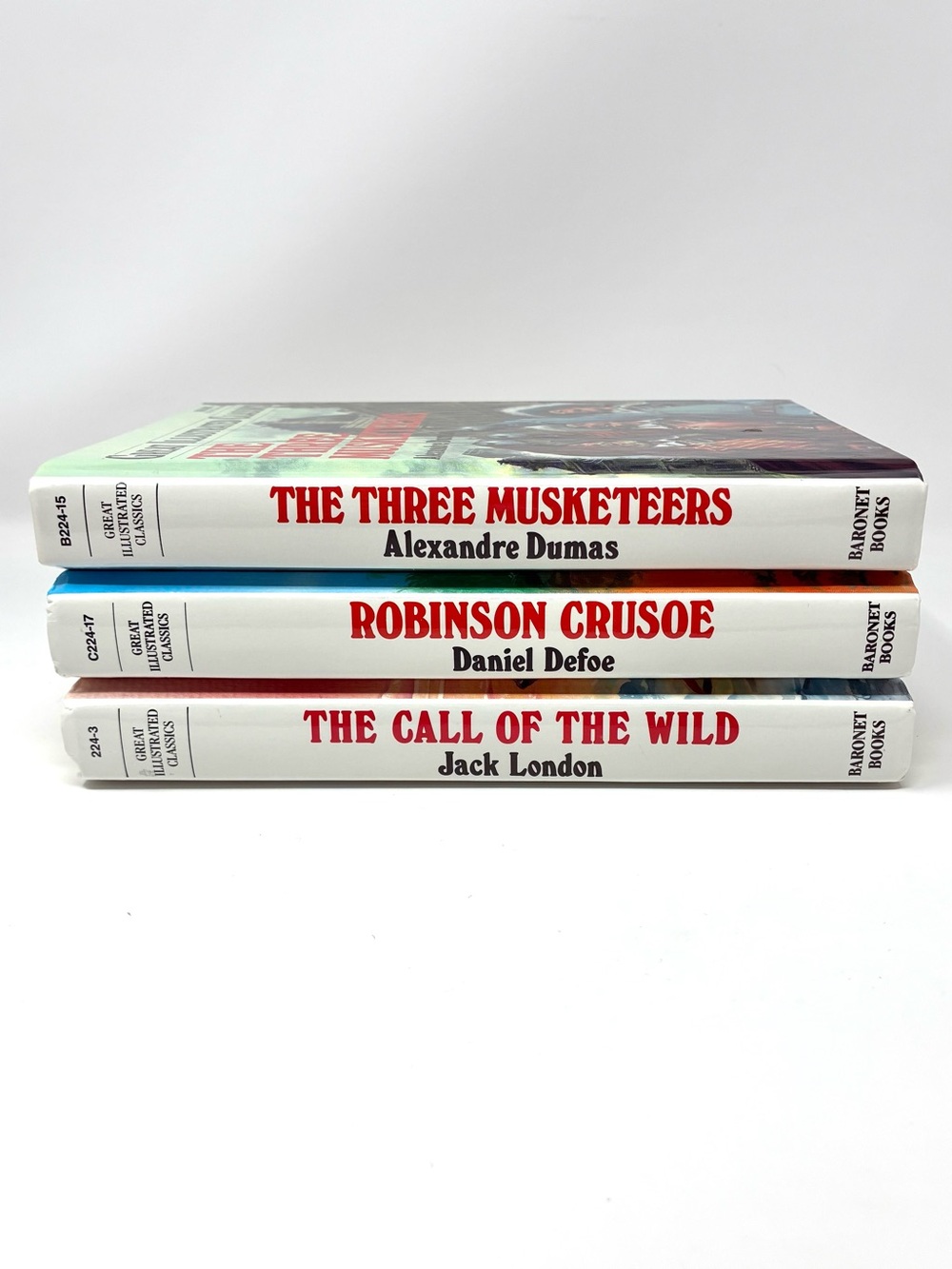 Great Illustrated Classics Lot of 3 Children’s Hardcover Books Three Musketeers